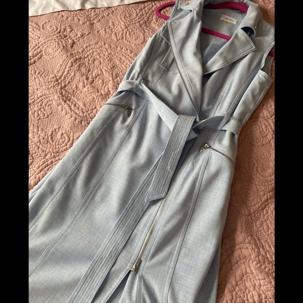 Calvin Klein baby blue denim dress 4P